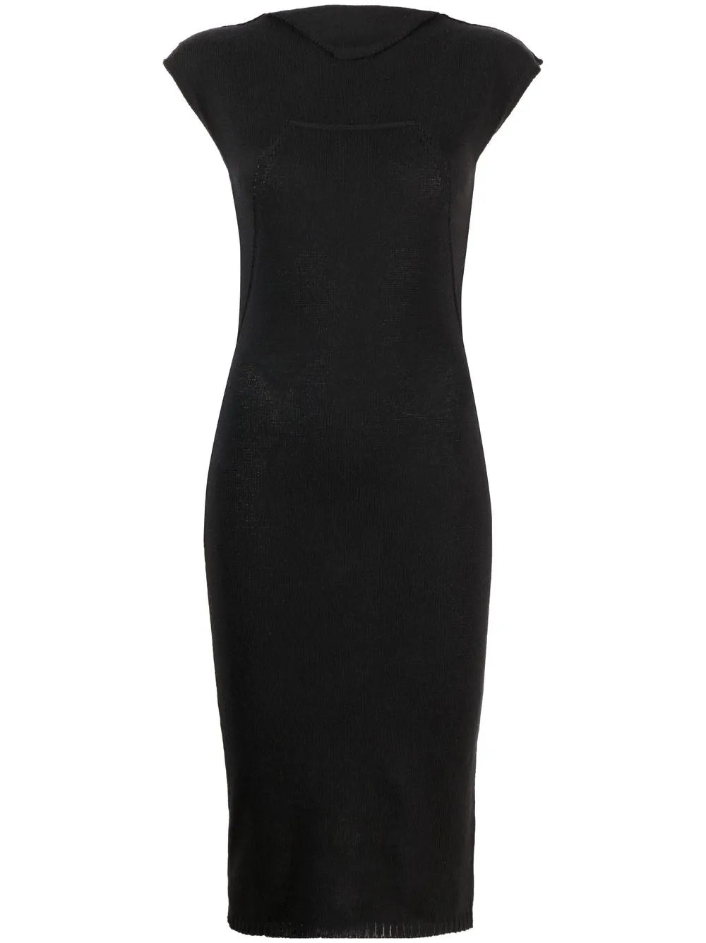 Cap-Sleeve Knitted Midi Dress