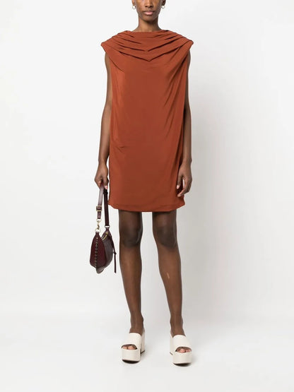 Ruched-Detail Mini Dress