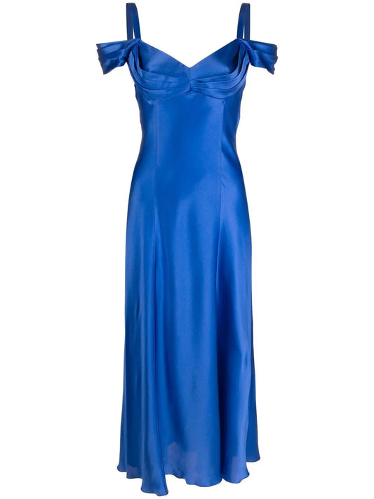 Draped Silk Dress