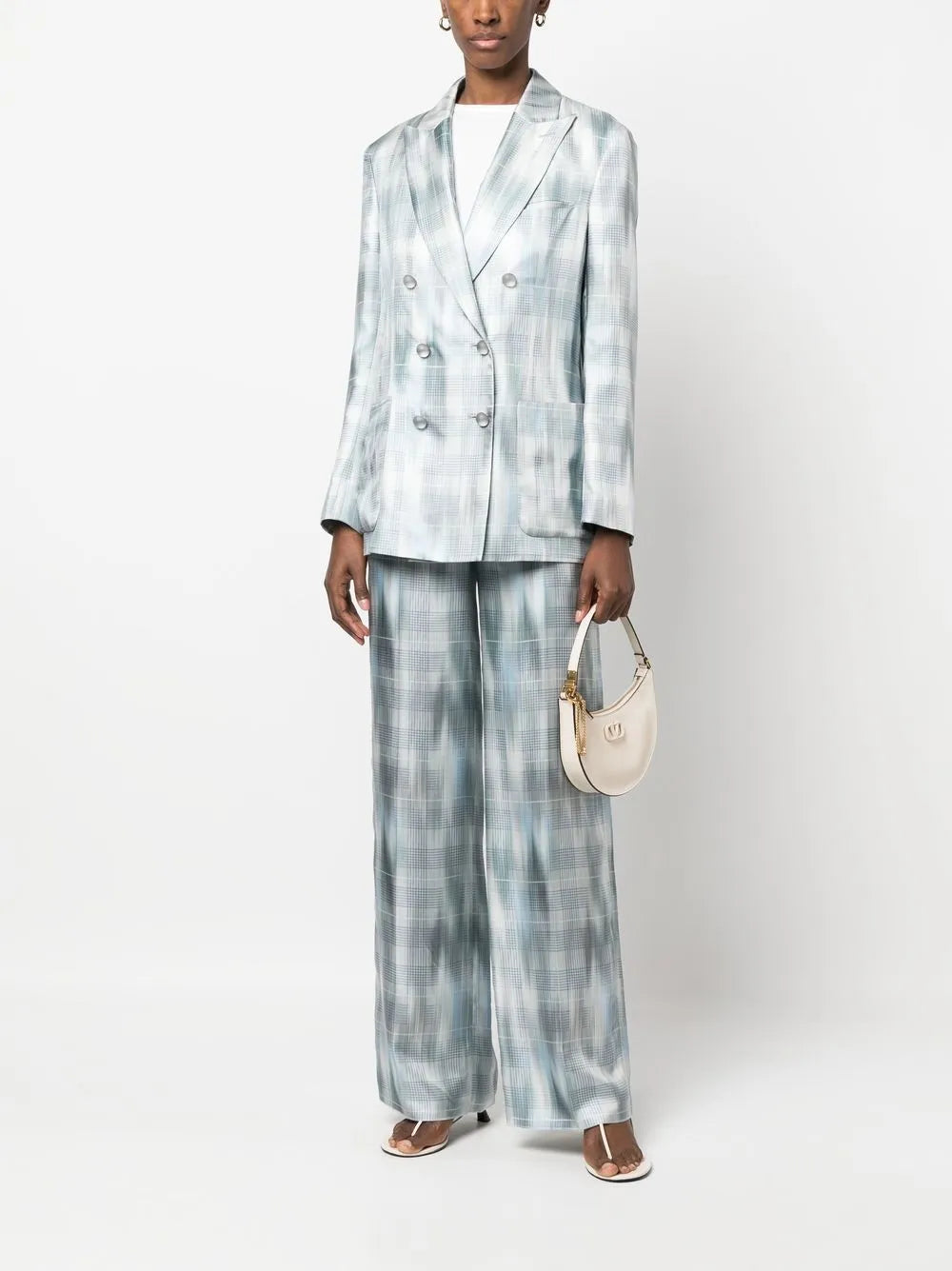 Prince Of Wales Silk Trousers