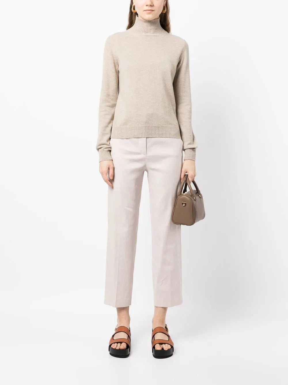 High Waist Cropped Trousers
