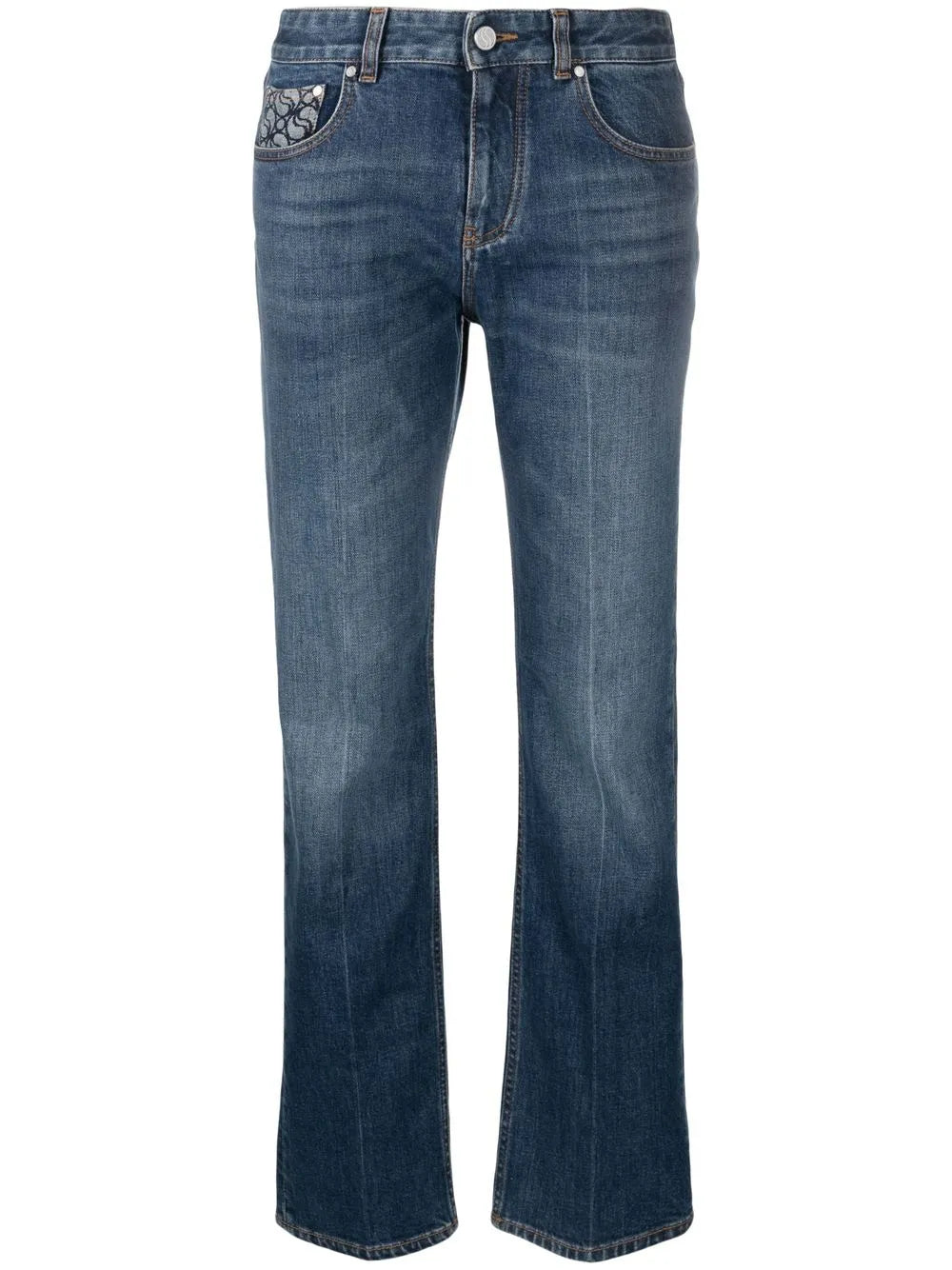 Straight-Leg Denim Jeans