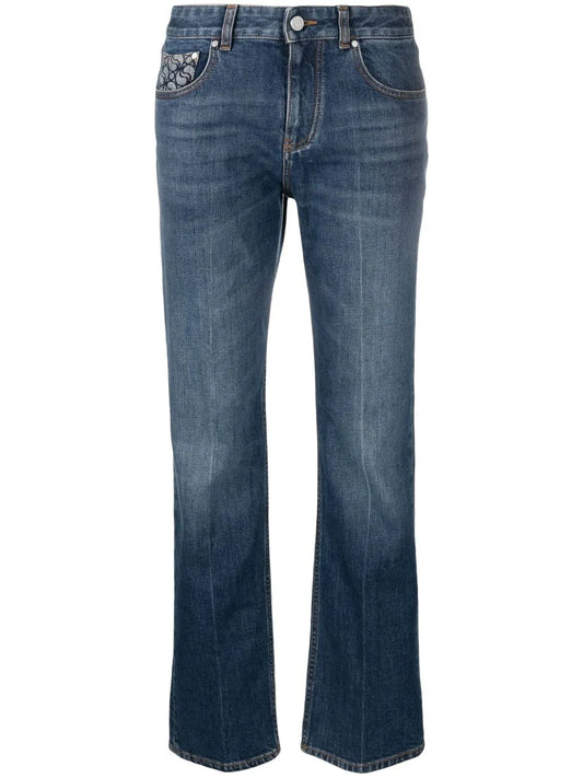 Straight-Leg Denim Jeans