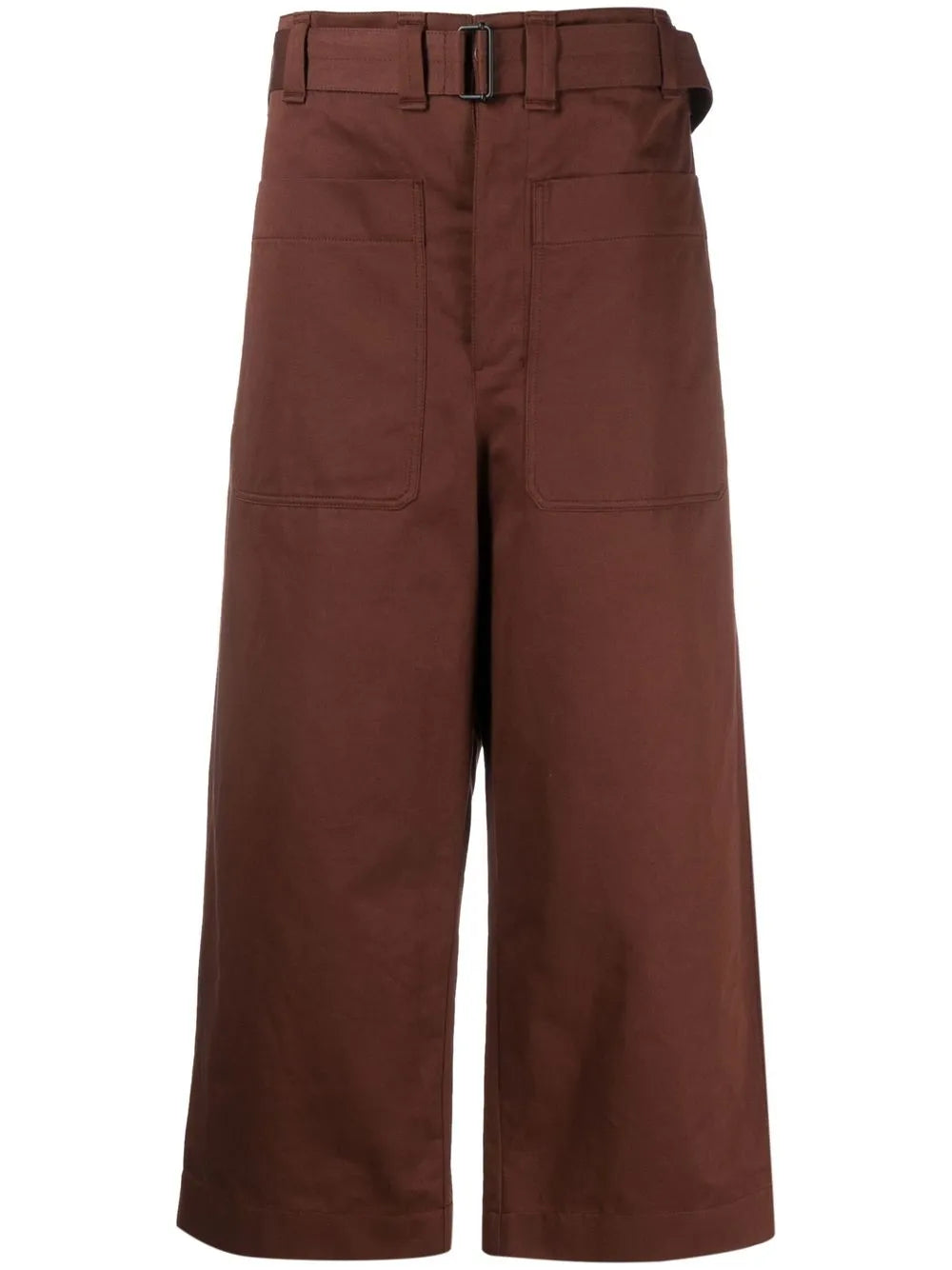 Wide-Leg Cotton-Linen Trousers