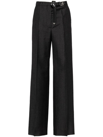 Kid-Mohair Tailored Trousers