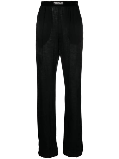 Logo-Waistband Cashmere Track Pants