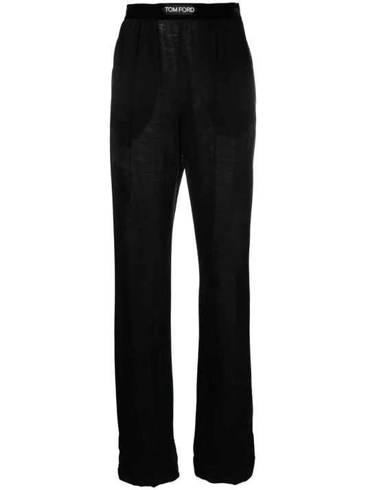 Logo-Waistband Cashmere Track Pants
