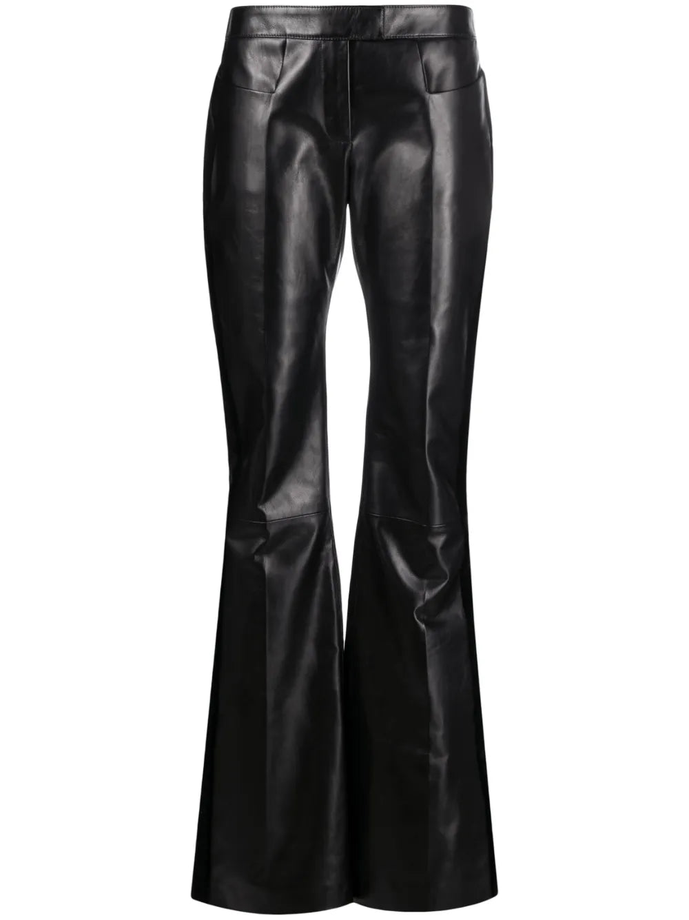 Flared Leather Trousers