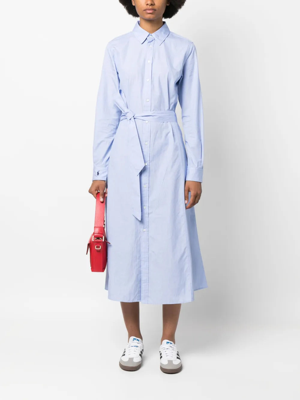 Belted Cotton Poplin Shirtdress