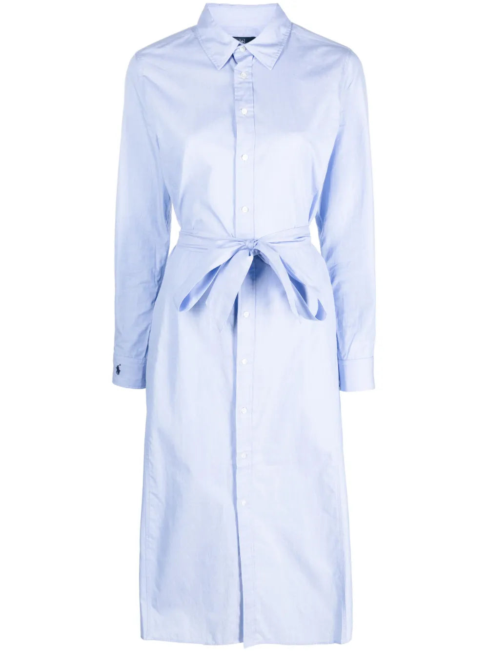 Belted Cotton Poplin Shirtdress