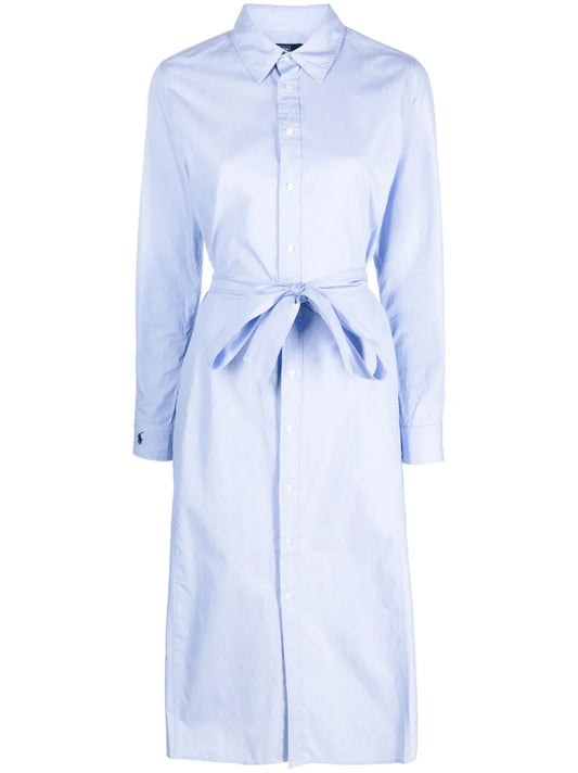 Belted Cotton Poplin Shirtdress