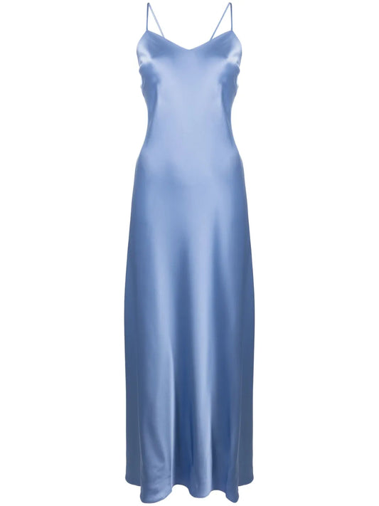 Open-Back Satin Dress