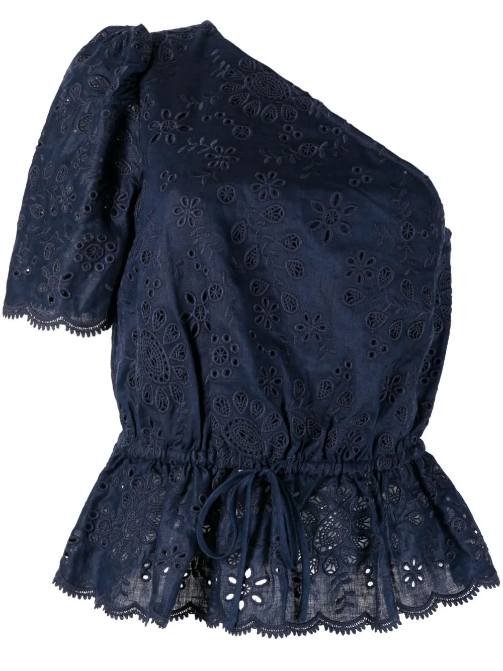 One-Shoulder Broderie Anglaise Top