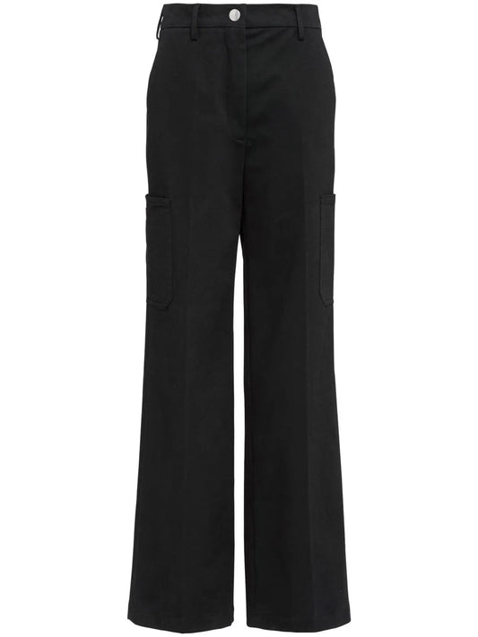 Triangle-Patch Straight-Leg Trousers