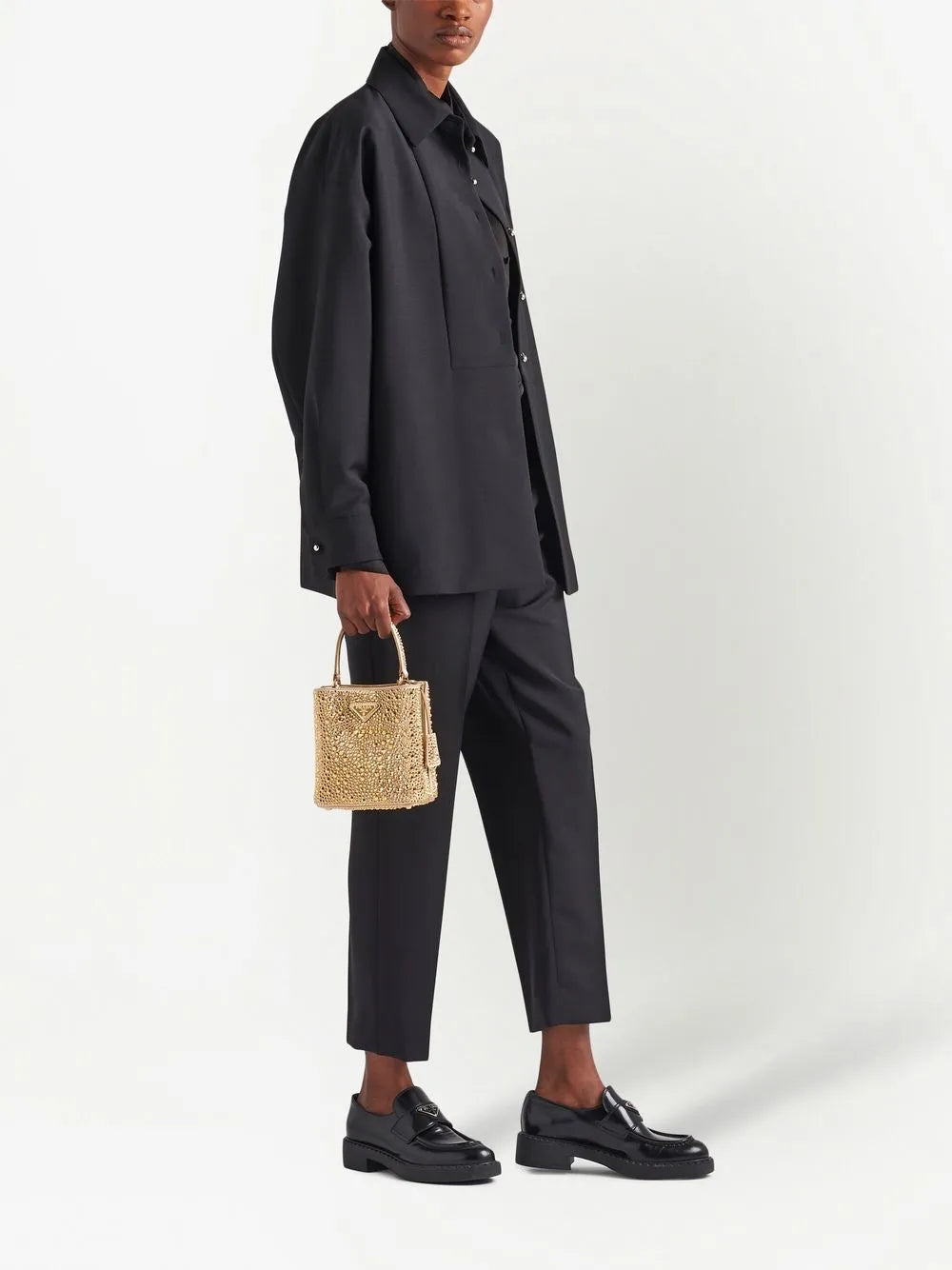 Kid-Mohair Tailored Trousers