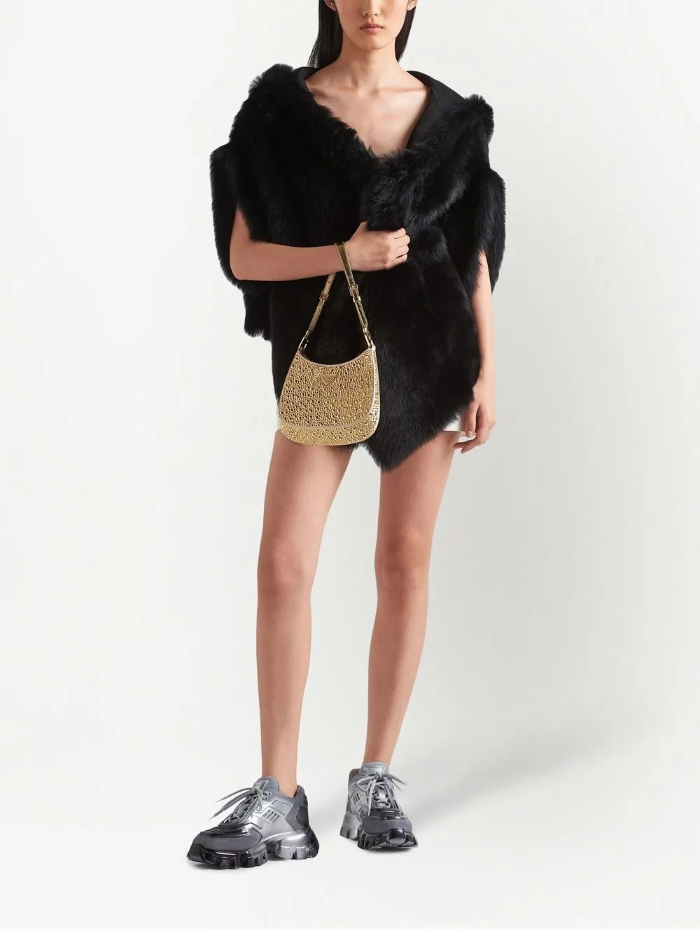 Asymmetric Shearling Stole