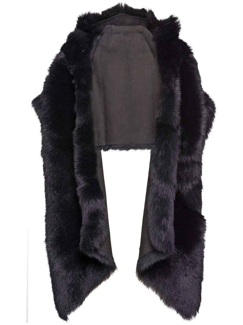 Asymmetric Shearling Stole