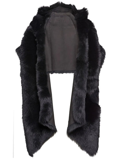 Asymmetric Shearling Stole