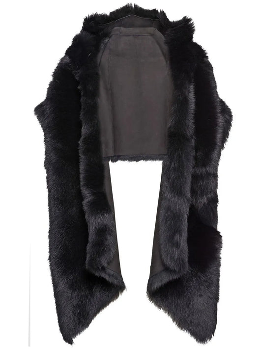 Asymmetric Shearling Stole