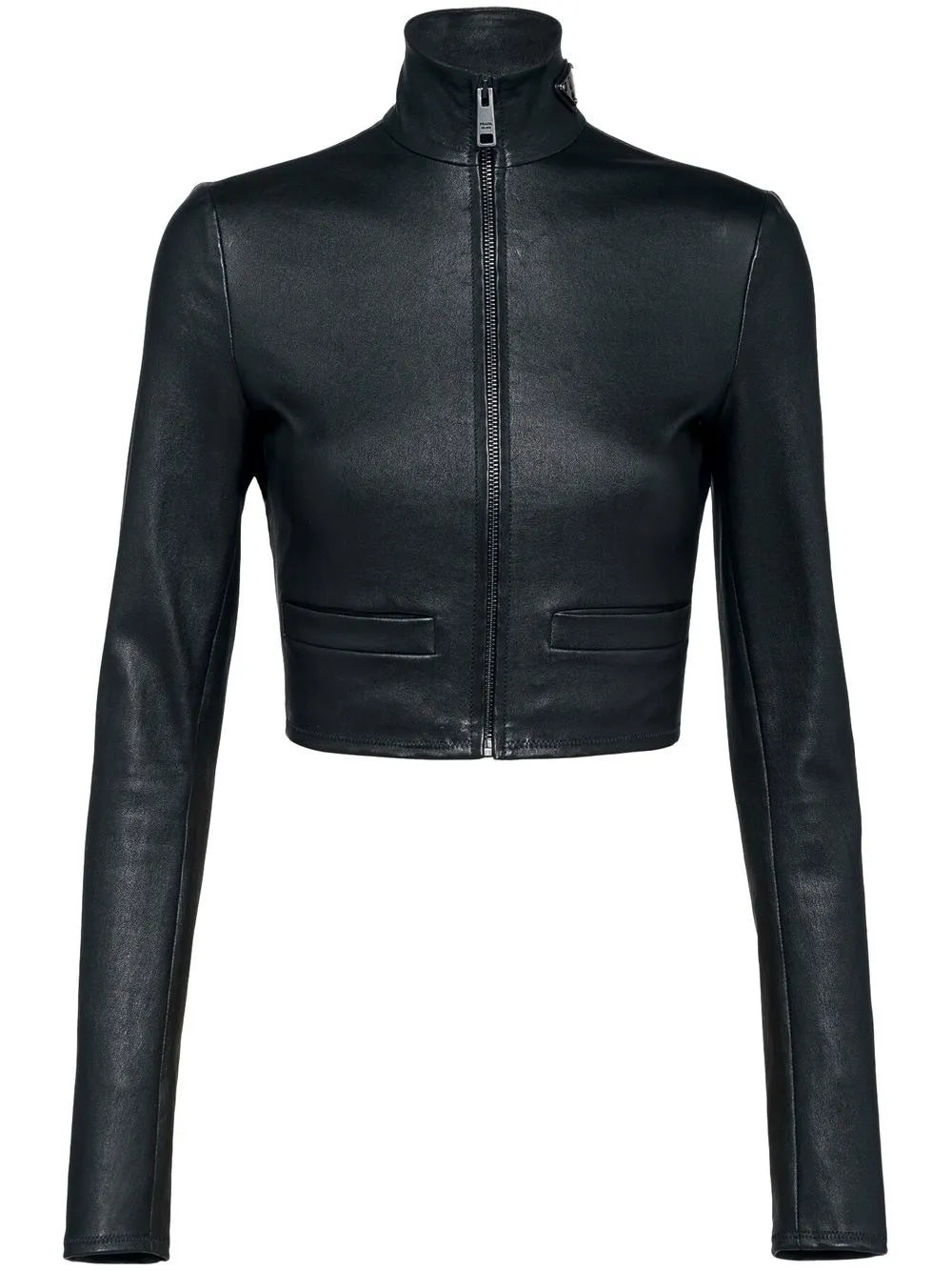 Cropped Nappa Leather Jacket