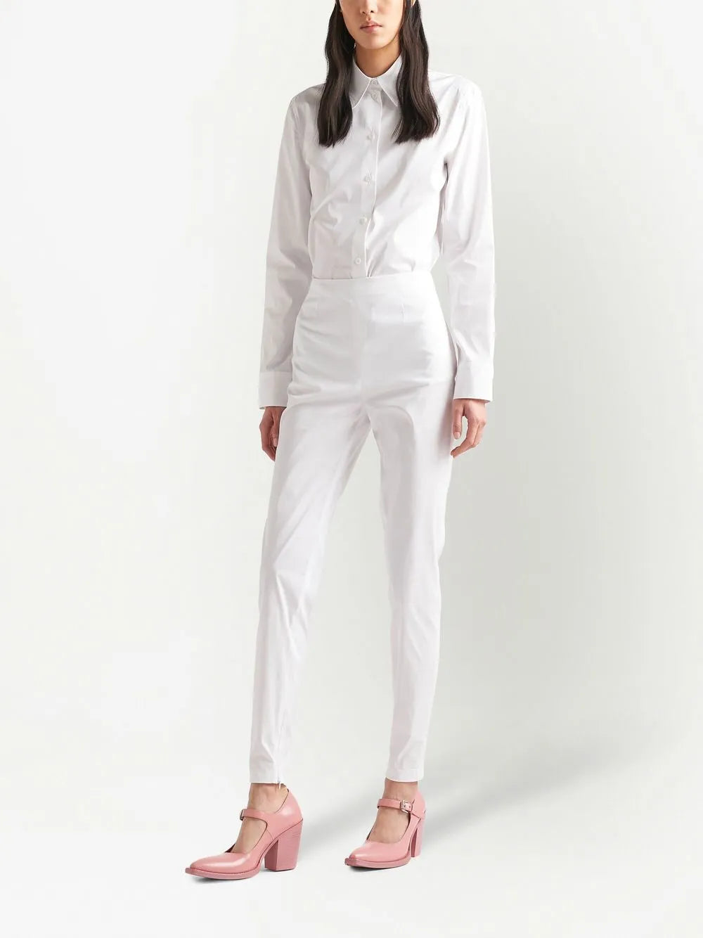 Ankle-Zips Poplin Trousers