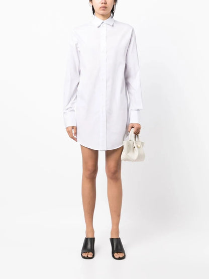 Oversized Striped Shirt Dress