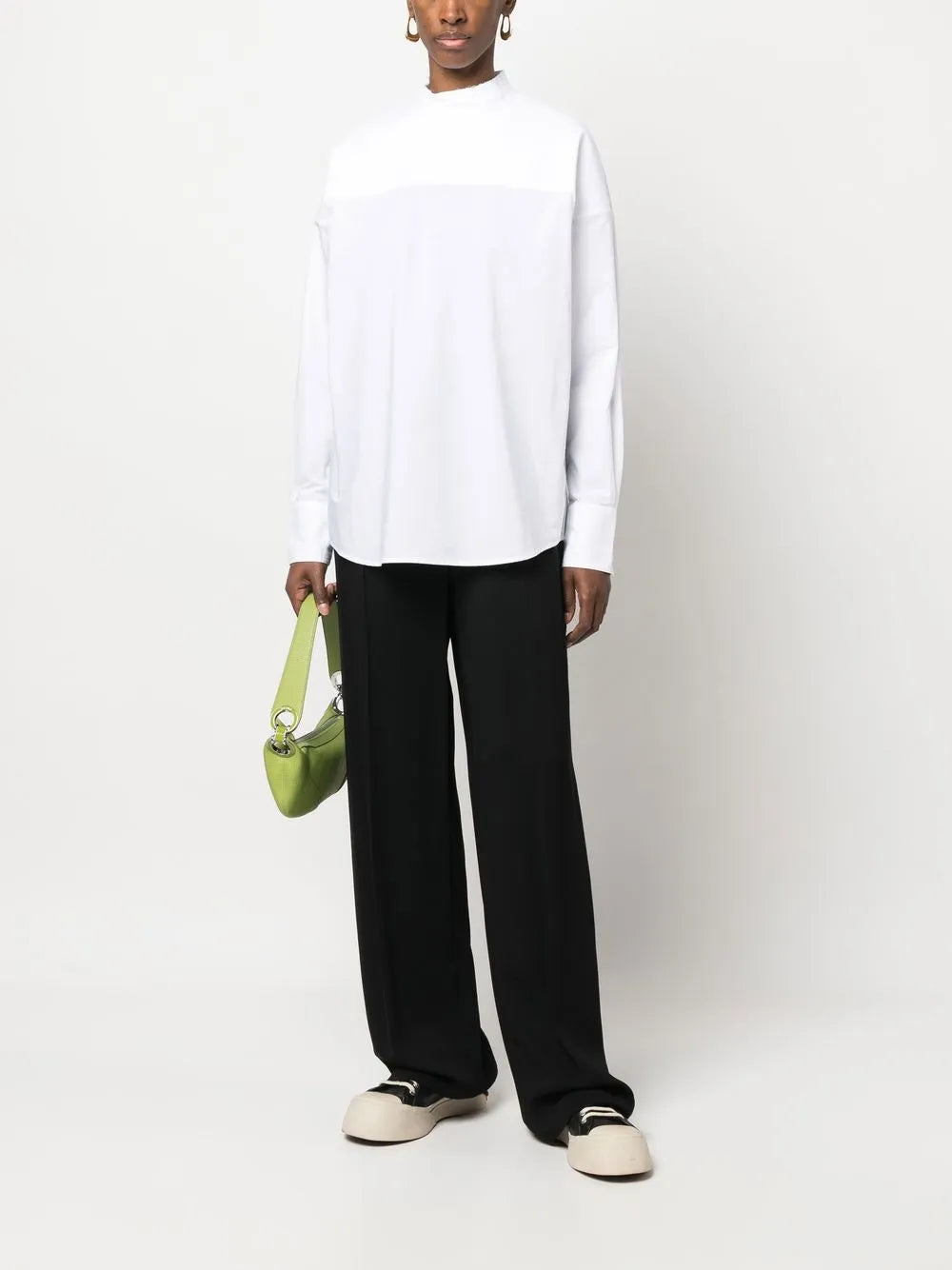 Long-Sleeve Cotton Blouse