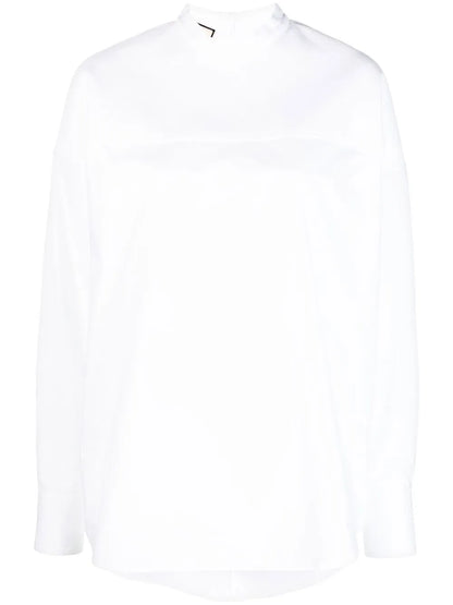 Long-Sleeve Cotton Blouse