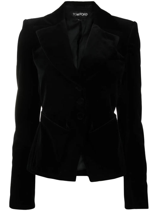 Adjustable Cotton-Velvet Blazer