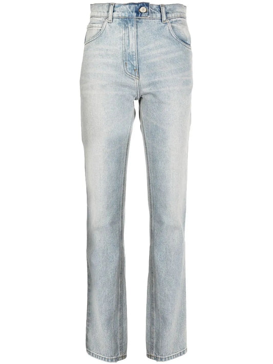 Strappy Straight-Fit Jeans