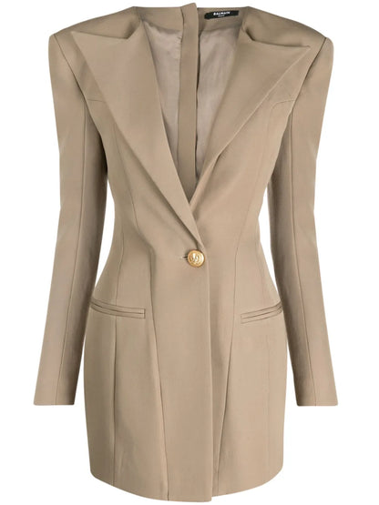 Single-Breasted Blazer Dress