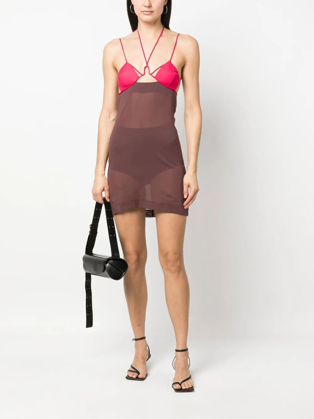 Cut-Out Cotton Minidress