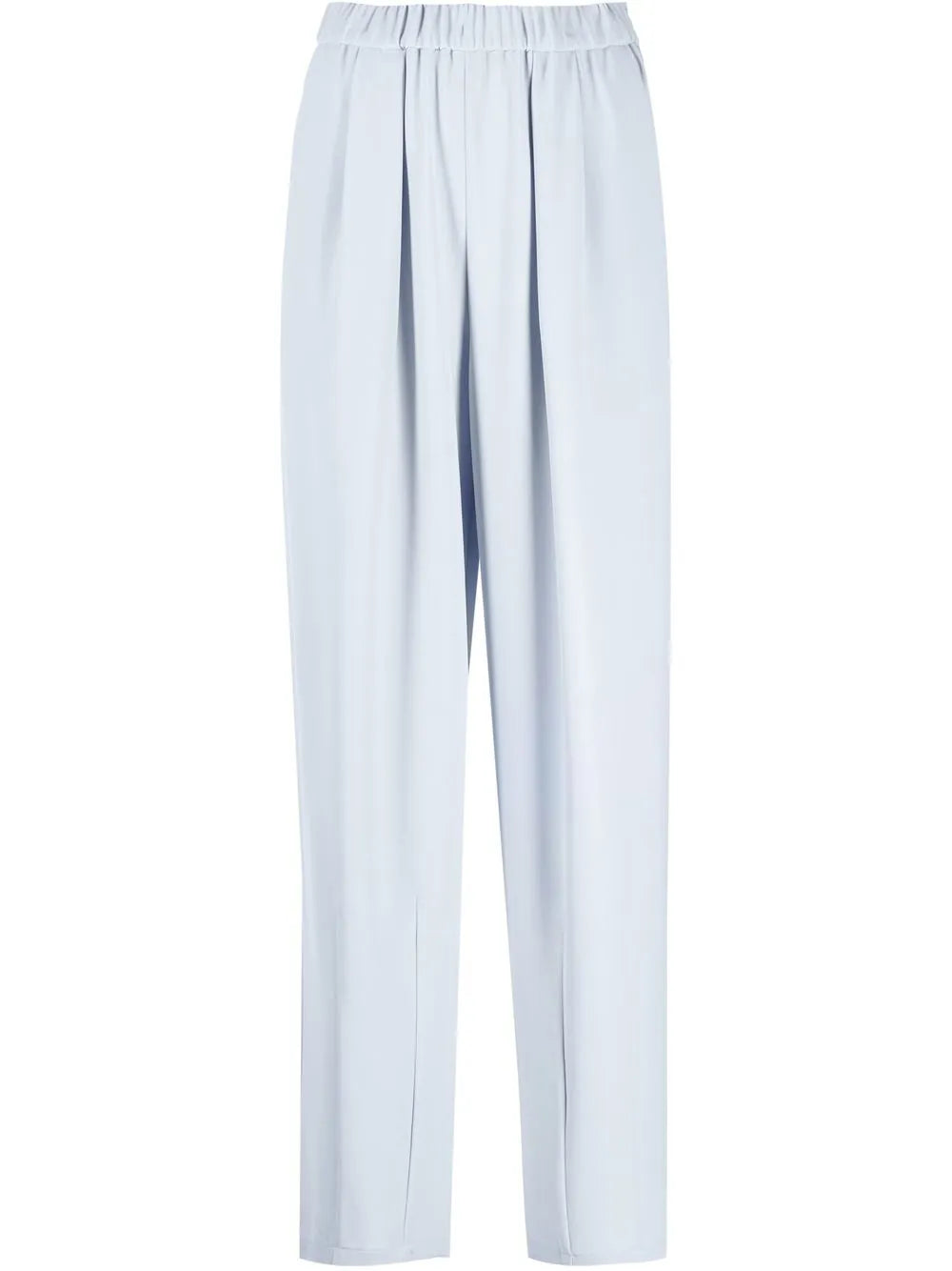Pleat-Detail Straight-Leg Trousers