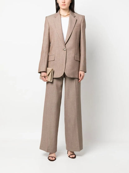 Pleated Wide-Leg Trousers