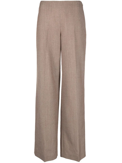 Pleated Wide-Leg Trousers