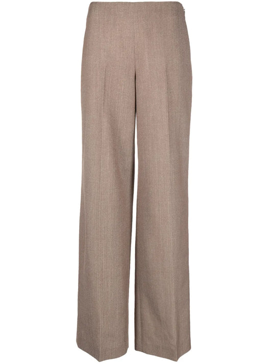 Pleated Wide-Leg Trousers
