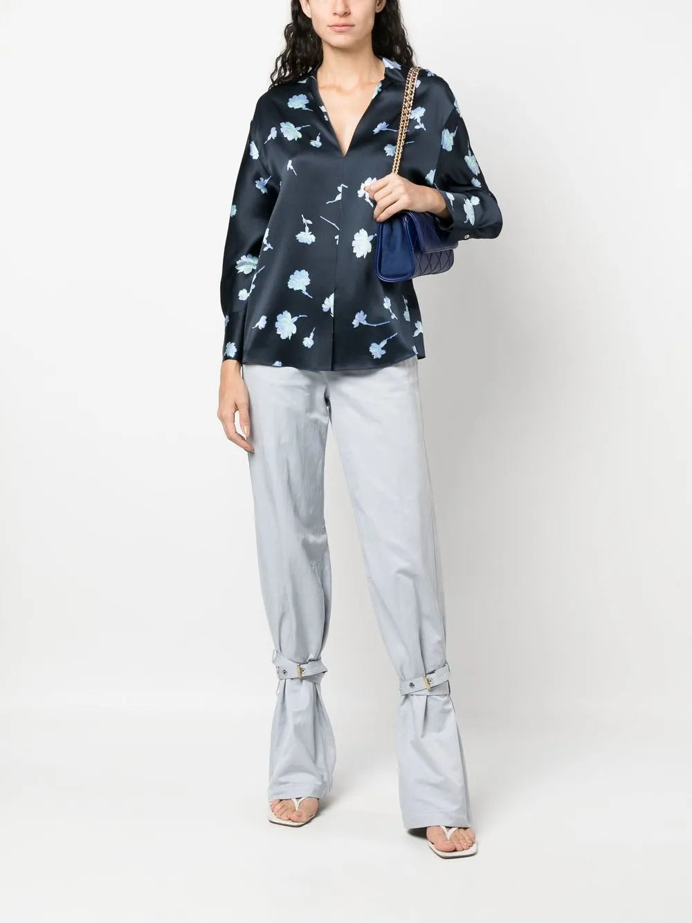 Floral Print Silk Blouse