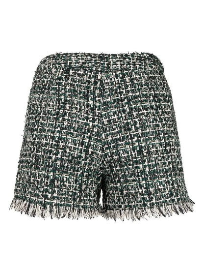 Rough-Cut Tweed Shorts