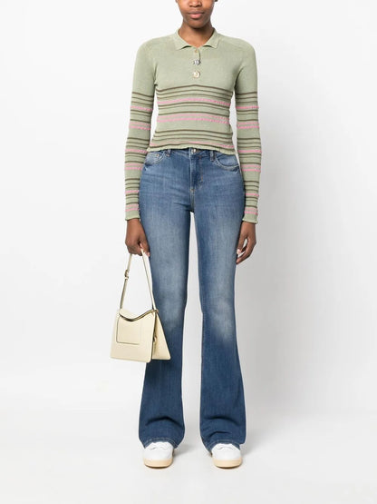 Mid-Rise Flared Jeans