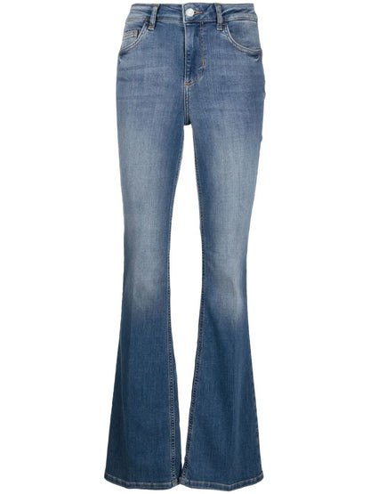 Mid-Rise Flared Jeans
