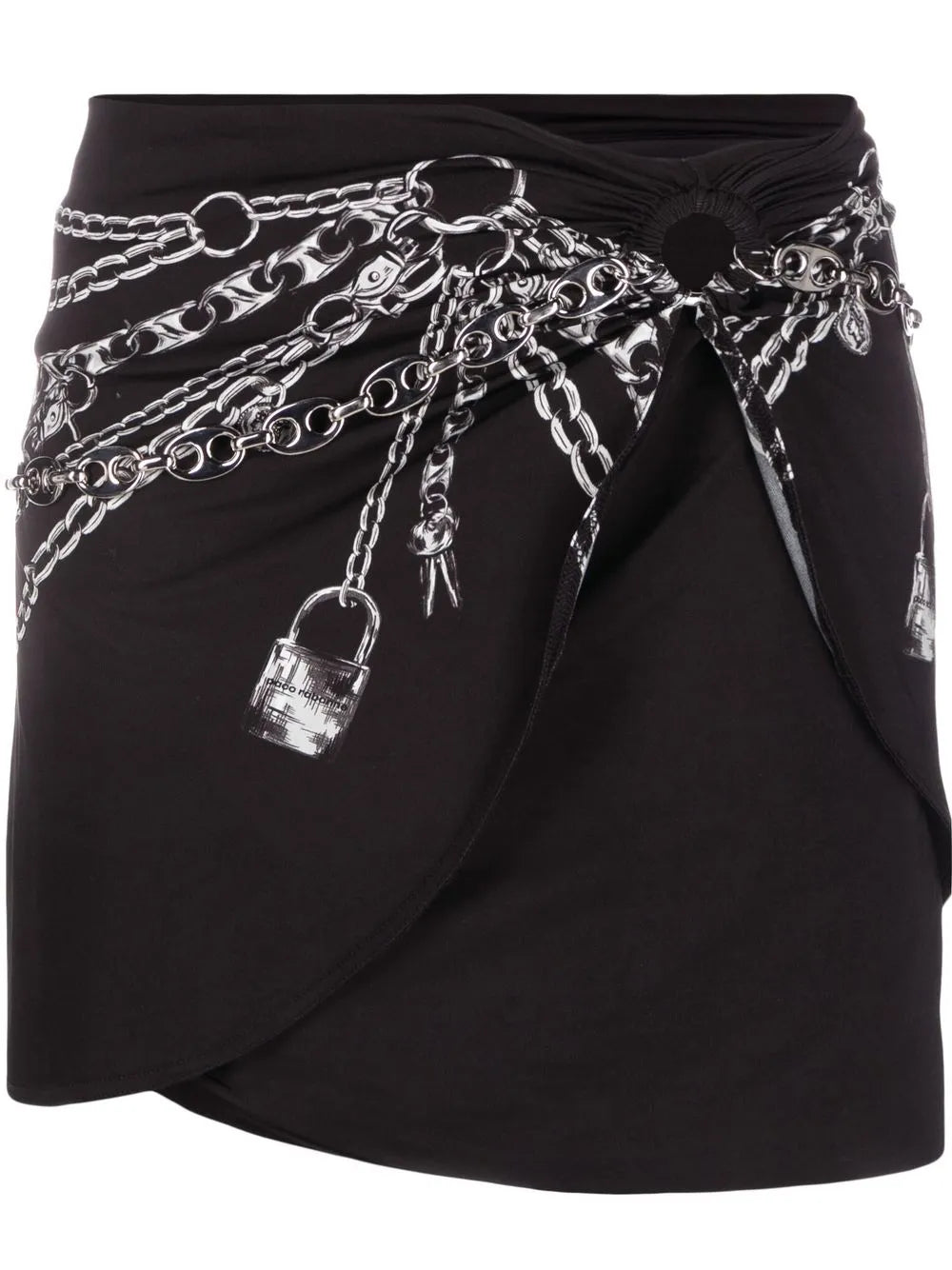 Chain-Print Mini Skirt