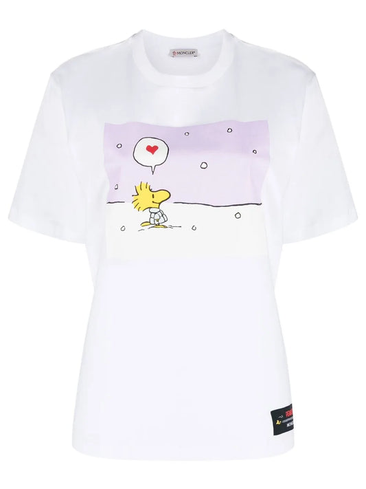 Peanuts-Print Cotton T-Shirt