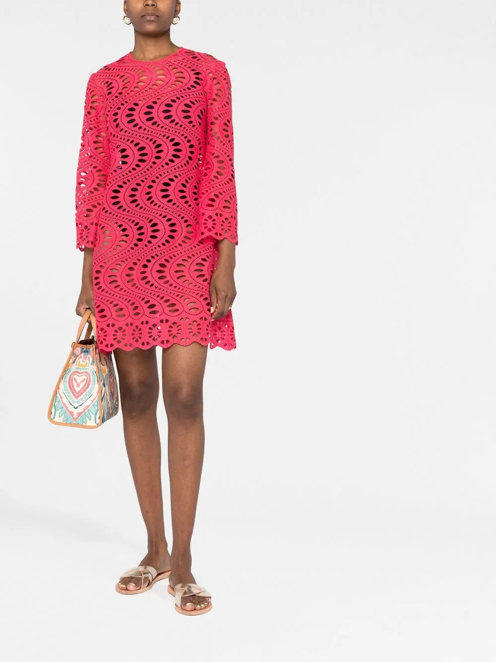 Open-Knit Cotton Dress
