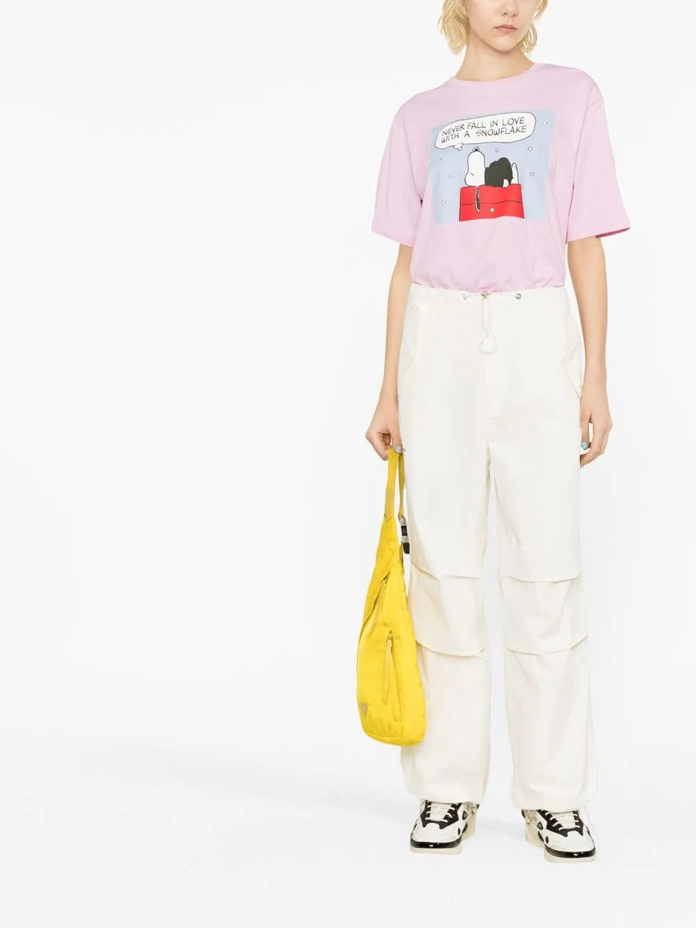 Peanuts-Print Cotton T-Shirt