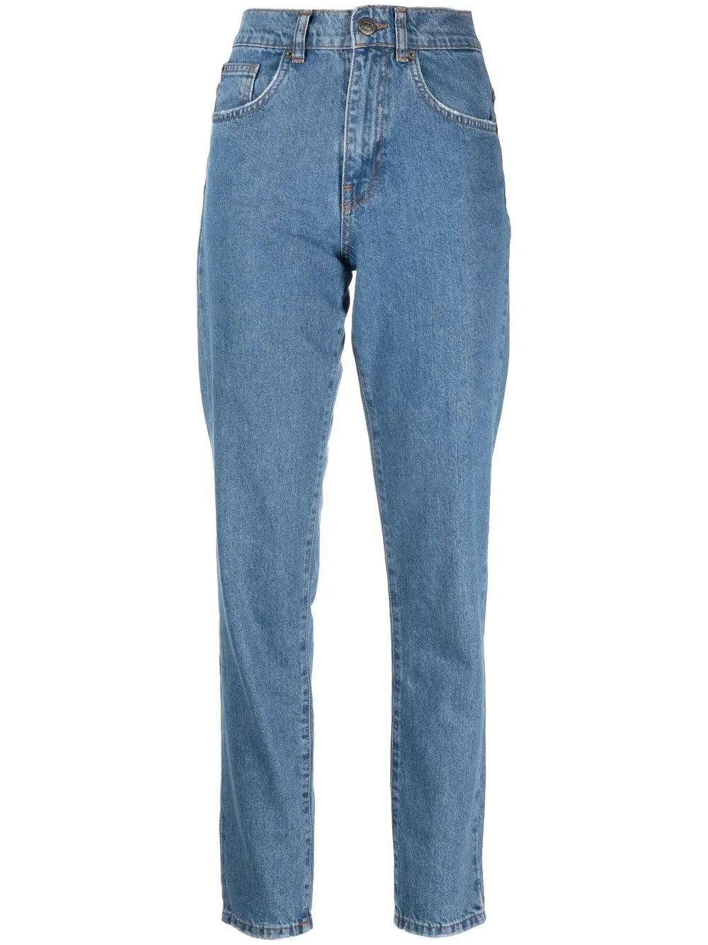Logo-Embroidered Tapered Jeans