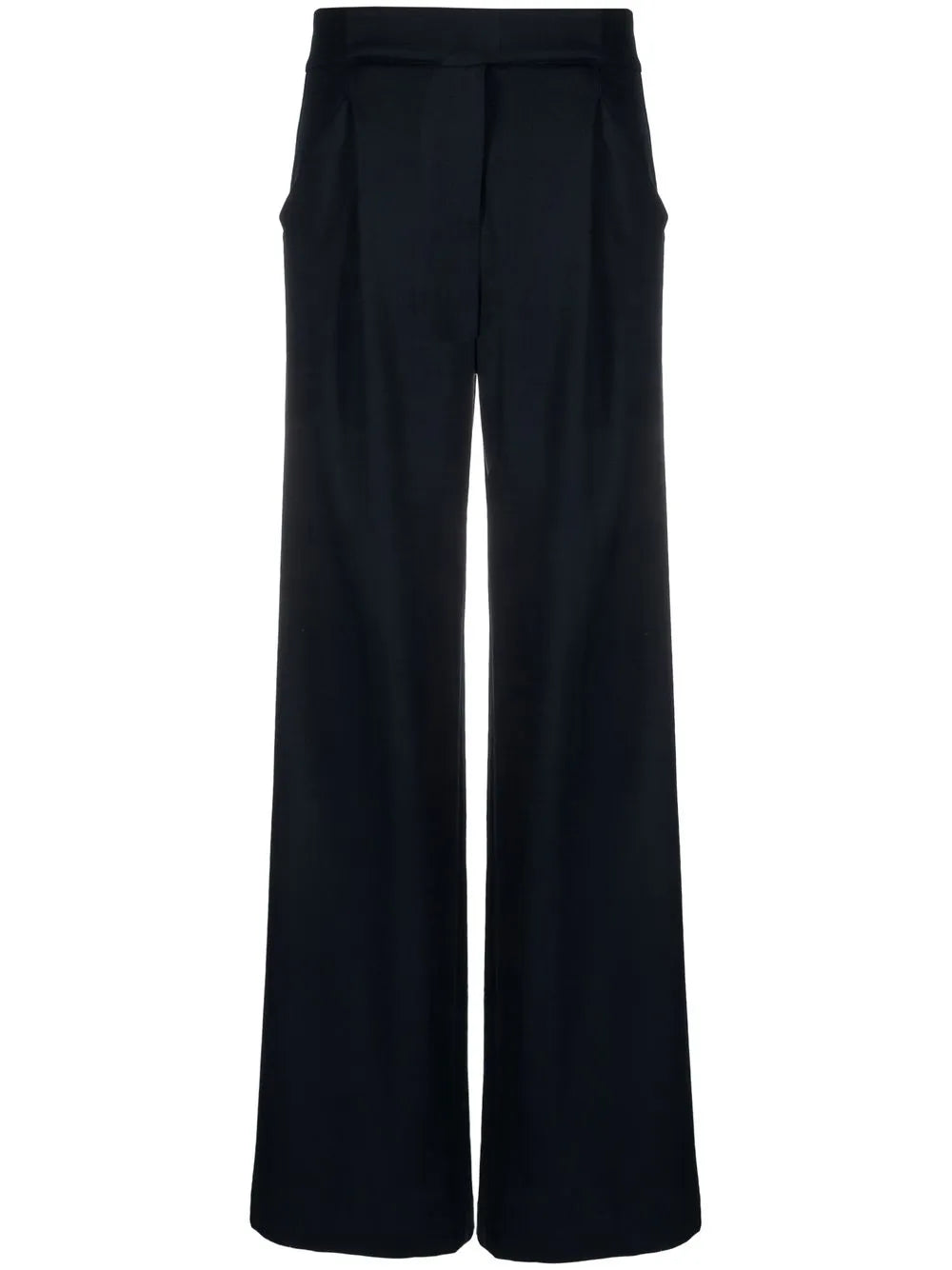 Box-Pleated Wide-Leg Trousers