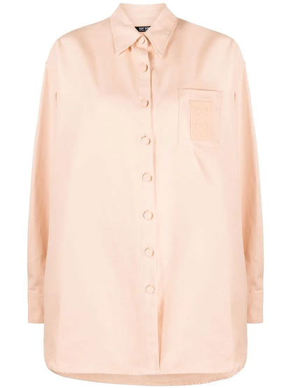 Logo-Patch Oversized Shirt