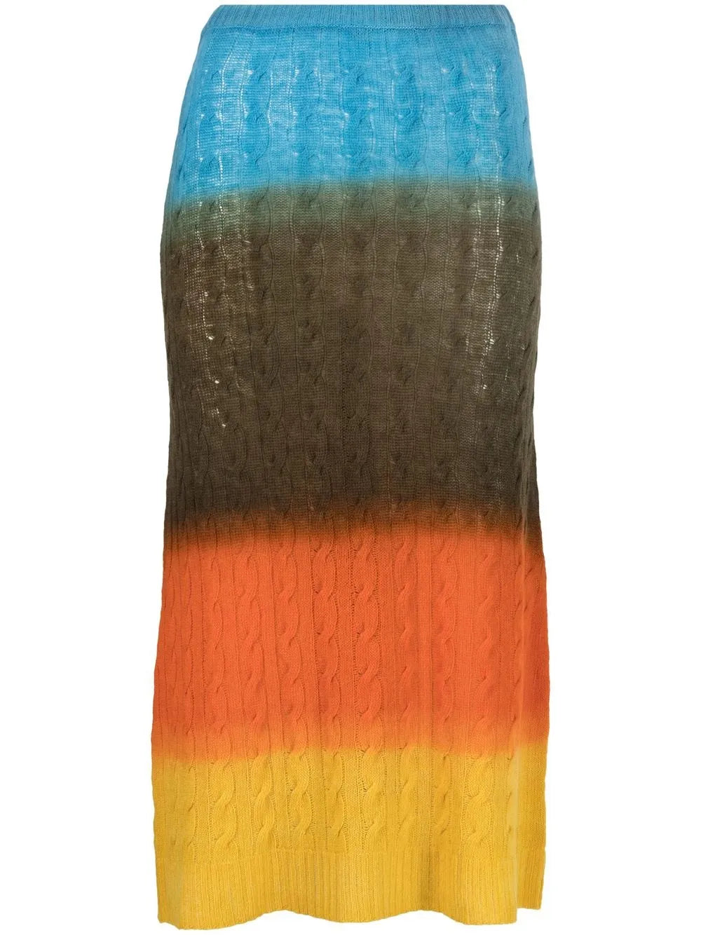 Cable-Knit Midi Skirt