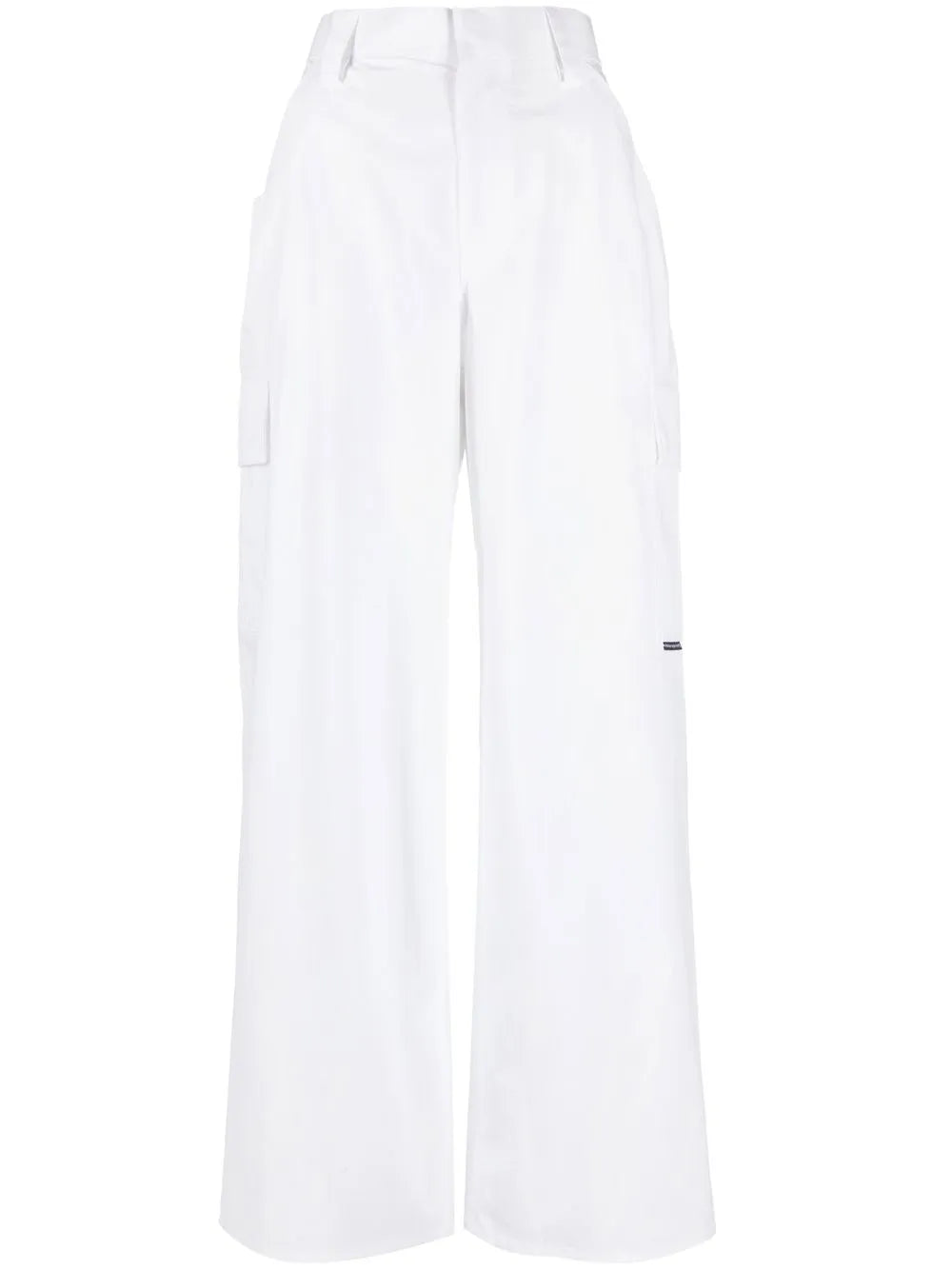 High-Waisted Cotton Cargo Pants
