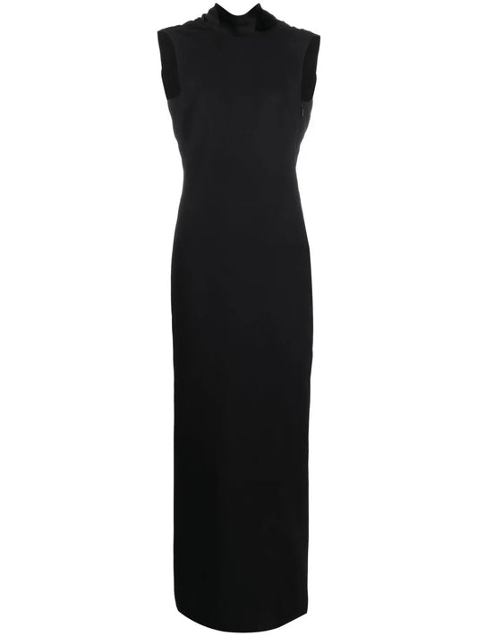 Draped Open-Back Dress